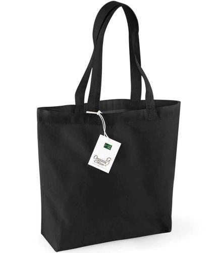 W Mill Organic Cotton Shopper - Black - ONE